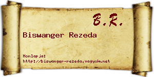 Biswanger Rezeda névjegykártya